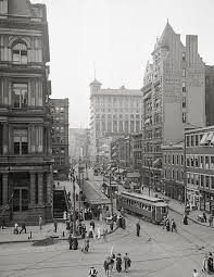 Cincinnati Art Print 1910 Main Street From Fountain Etsy Cincinnati Ohio Downtown Cincinnati Cincinnati
