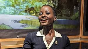 Lupita Nyongo cuts a chic figure as she shows off her long legs in navy  shorts and heels while promoting her upcoming film The Wild Robot | Daily  Mail Online