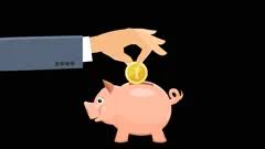 Piggy banking involves setting up multiple piggy banks (like monzo pots) and splitting your money between each one. Piggy Bank Animation With Alpha Channel Stock Video Pond5