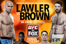 Main card on fox sports 1 (10 p.m. Ufc On Fox 12 Lawler Vs Brown Prelims Live Results Play By Play And Discussion Bloody Elbow