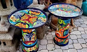 We love this garden fountain. Benches Birdbaths Pottery As Art