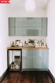 Before And After A Useless Pantry Looks Way Better As A Fab Ikea Built Home Bar Ikea Bar Ikea Built In Bars For Home