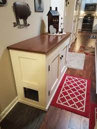 Cat Litter Box Enclosure That Is An Attractive Piece Of Furniture For Any Home Provides Space For Litter Box Enclosure Diy Litter Box Cat Litter Box Furniture