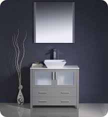 Grey Brown Modern Bathroom Vanity