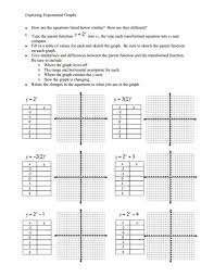 For instance, to graph y = 2x, you. 27 Graphing Exponential Functions Worksheet Answers Worksheet Resource Plans