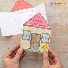 The houses the houses the houses the. Paper House My Family Craft Easy Peasy And Fun