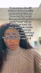 In front of all my friends, family, and kids too?!?!? Absolutely not.  #weddingtok #purplehairbride