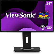 ViewSonic VG2448 24 Inch IPS 1080p Ergonomic Monitor with HDMI DisplayPort  USB and 40 Degree Tilt