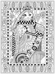 Cat coloring pages for s only. Cat Coloring Pages For Adults Part 5