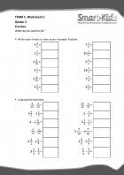 grade 5 maths worksheet fractions smartkids