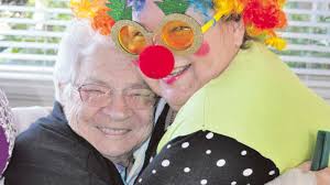 Clowns entertain aged care residents