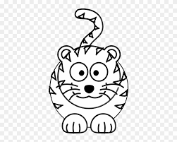 Simple lesson on how to draw a cute cartoon tiger cub. Tiger Black And White Cute Tiger Black And White Clipart Easy To Draw Cartoon Tiger Free Transparent Png Clipart Images Download