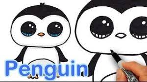 How To Draw A Cute Cartoon Penguin Easy Step By Step Youtube
