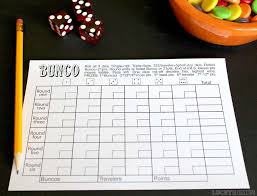 Bunco Score Sheet Free Printable Bunco Score Sheets Bunco Bunco Game
