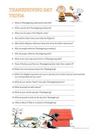 What profession experiences its busiest day on thanksgiving? Thanksgiving Day Trivia English Esl Worksheets For Distance Learning And Physical Classrooms