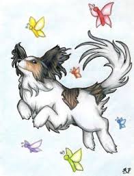 Flying Papillons By Twilightdragon012 Papillon Dog Papillon Puppy Dog Drawing