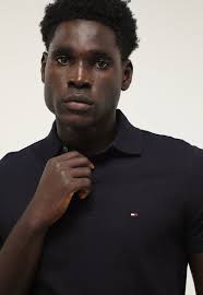 Camisa Polo John John Reta Lisa Azul-Marinho