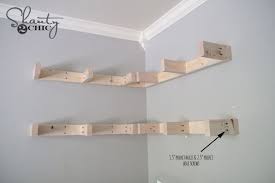 diy floating corner shelves wall wood zinc