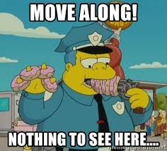 MOve ALONG! Nothing to see here.... - Chief Wiggum | Meme Generator