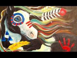 Asl Fantasy Native American War Pony Beginner Tutorial In Acrylic Painted Pony The Art Sherpa Native American Paintings