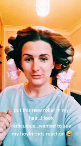 heatless curler 🤣🤣 #heatlesscurler #boyfriendsreaction #ilookrediculous