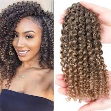 Apply some hair spray to make sure the curls will stay stunning the whole evening. Amazon Com Mali Bob Kinky Curly Crochet Hair Marlybob Crochet Braids Curly Wave Crochet Braiding Hair Extensions 3 Packs 8inch Black To 27 Beauty