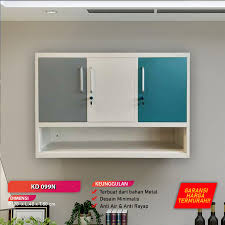 Pabrik furniture lemari gantung dapur rak sayur kitchen set atas 3 pintu. Kitchen Set Lemari Dapur Besi 3 Pintu Gantung Kunci Shopee Indonesia