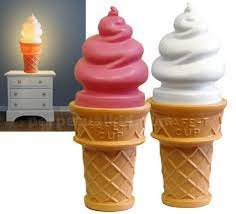 Giant Ice Cream Cone Lamp In 2021 Cream Lamps Giant Ice Cream Ice Cream