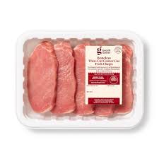 Cook pork for four minutes. Boneless Thin Cut Center Cut Pork Chops 15oz Good Gather Target