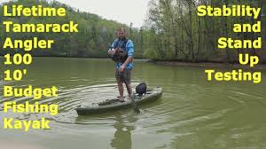 Lifetime tamarack fishing kayak accessories. Lifetime Tamarack Angler 100 Fishing Kayak Stability Stand Up Test Youtube