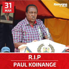 Paul koinange should be buried within 36 hours, restrictions should be 50 people's only. 6ydqmr6sedhfvm