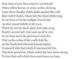 Sonnet 73 That Time Of Year Thou Mayst In Me Behold By William Shakespeare Http Annabelchaffer Com Inspirational Words Shakespeare Sonnets Words