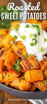 Roasted Sweet Potatoes Are The Perfect Sweet Yet Savoury Side Dish Super Easy To P Sweet Potato Recipes Roasted Roasted Sweet Potatoes Sweet Potato Side Dish