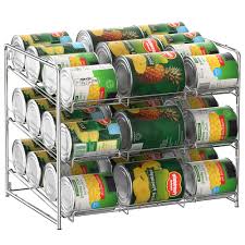 Sturdy and mobile, this can rack can be placed in the most accessible location or moved around your storage areas as needed. Stacking Can Dispensers Home Kitchen Nex 2 Packs Stackable Can Rack Organizer Each 3 Tier Can Storage Dispenser Rack Holder For 36 Cans
