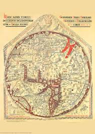 Such maps range in size and complexity from simple schematic maps 25 millimetres (1 inch) or less across to elaborate wall maps, the largest of which to survive to modern times, the ebstorf map, was around 3.5 m (11 ft 6 in) in diameter. Stanford S Facsimile Of The Hereford Mappa Mundi 1869 A3 Wall Map Canvas Stanfords