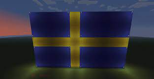 the Swedish flag - den svenska flaggan Minecraft Map