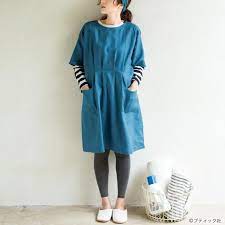 ワンピース感覚で着られる おしゃれな割烹着の作り方 ぬくもり エプロン 割烹着 ワンピース おしゃれ 手作り 作り方 ハンドメイド 手芸 nukumore ワンピース エプロンワンピース ワンピース 型紙 無料