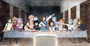 The Last Supper Leonardo Da Vinci Anime Girls Mashup Pop Culture Art Anime Art