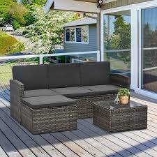 Fast dispatch from vidaxl raimon furniture luxo furniture. Sol 72 Outdoor Aalijah 3 Seater Rattan Corner Sofa Set Reviews Wayfair Co Uk