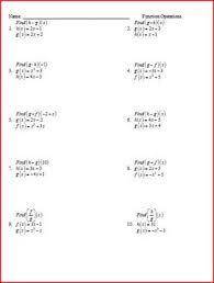 (in math) function composition in mathematics refers to an this series of worksheets and lessons will help students understand how to combine together and interact. Composition Of Functions Worksheet Answers Nidecmege
