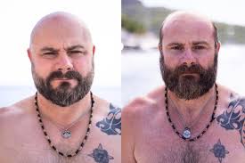 Before and after photos of the crew