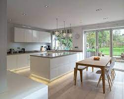 An interplay of marble, wood, brick, and steel. 35 Amazing Modern Contemporary Kitchen Ideas Modern Kitchen Interiors Open Plan Kitchen Living Room Kitchen Design