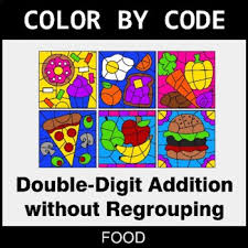 2 digit addition coloring worksheets sketch coloring page. Double Digit Addition Coloring Worksheets Teaching Resources Tpt