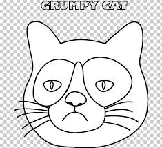 It's not perfect, and there are things i would do differently if i were to make it again, but i think i did an okay job at making the celebrity cat into. Whiskers Grumpy Cat Coloring Book Drawing Png Clipart Angle Animals Black Carnivoran Cartoon Free Png Download