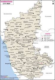 Φ latitude, λ longitude (of map. Cities In Karnataka