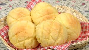 Melonpan Recipe Japanese Melon Shaped Bread Covered With Sweet Cookie Dough Cooking With Dog Recipe Recipes Melon Bread Food