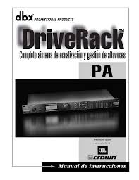 Crossovers de audio driverack pa2. Dbx Driverack Pa El Manual Del Propietario Manualzz