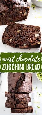 This Moist Chocolate Zucchini Bread Has A Tender Crumb And Is Super Chocolatey Loaded With Waln Chocolate Zucchini Bread Zucchini Bread Recipes Walnut Recipes