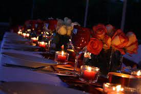 Romantic Rose Theme Table Set Up Rose Theme Table Set Up Couples Dinner Party
