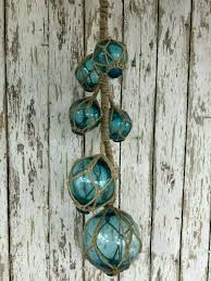 Maybe you would like to learn more about one of these? 6 Aqua Glass Fishing Floats On Rope Nautical Fish Net Decor Light Blue Walmart Com Walmart Com